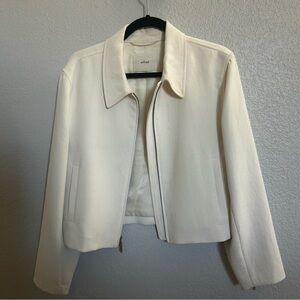 Wilfred Off-White Zip-Front Tailored Jacket